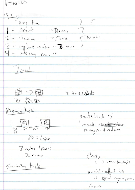 Scan of a page from Russ's lab notebook circa 2000.